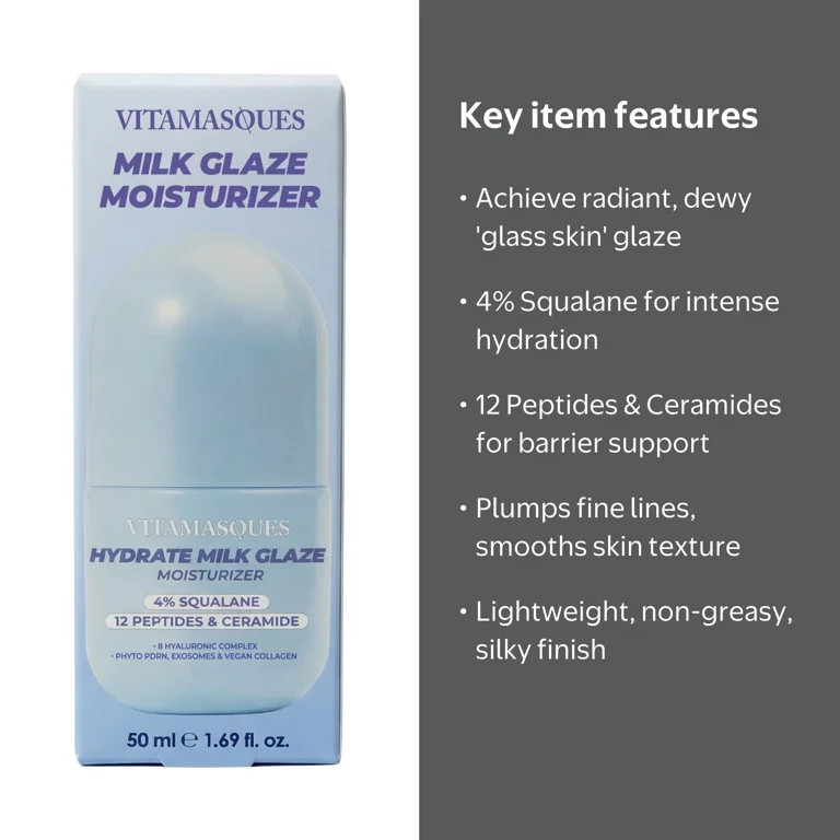 Vitamasques Hydrate Milk Glaze Moisturizer, 1.69 fl oz | Walmart (US)