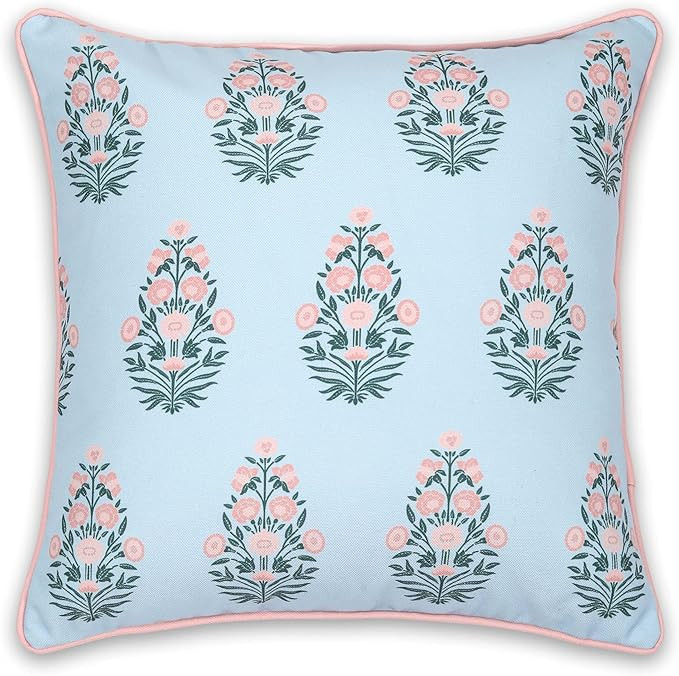 Hofdeco Premium Coastal Patio Indoor Outdoor Throw Pillow Cover Only, 18"x18" Water Repellent for... | Amazon (US)