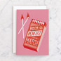 "Perfect Match" - Customizable Individual Valentine's Day Greeting Cards in Pink by Jess Miller D... | Minted
