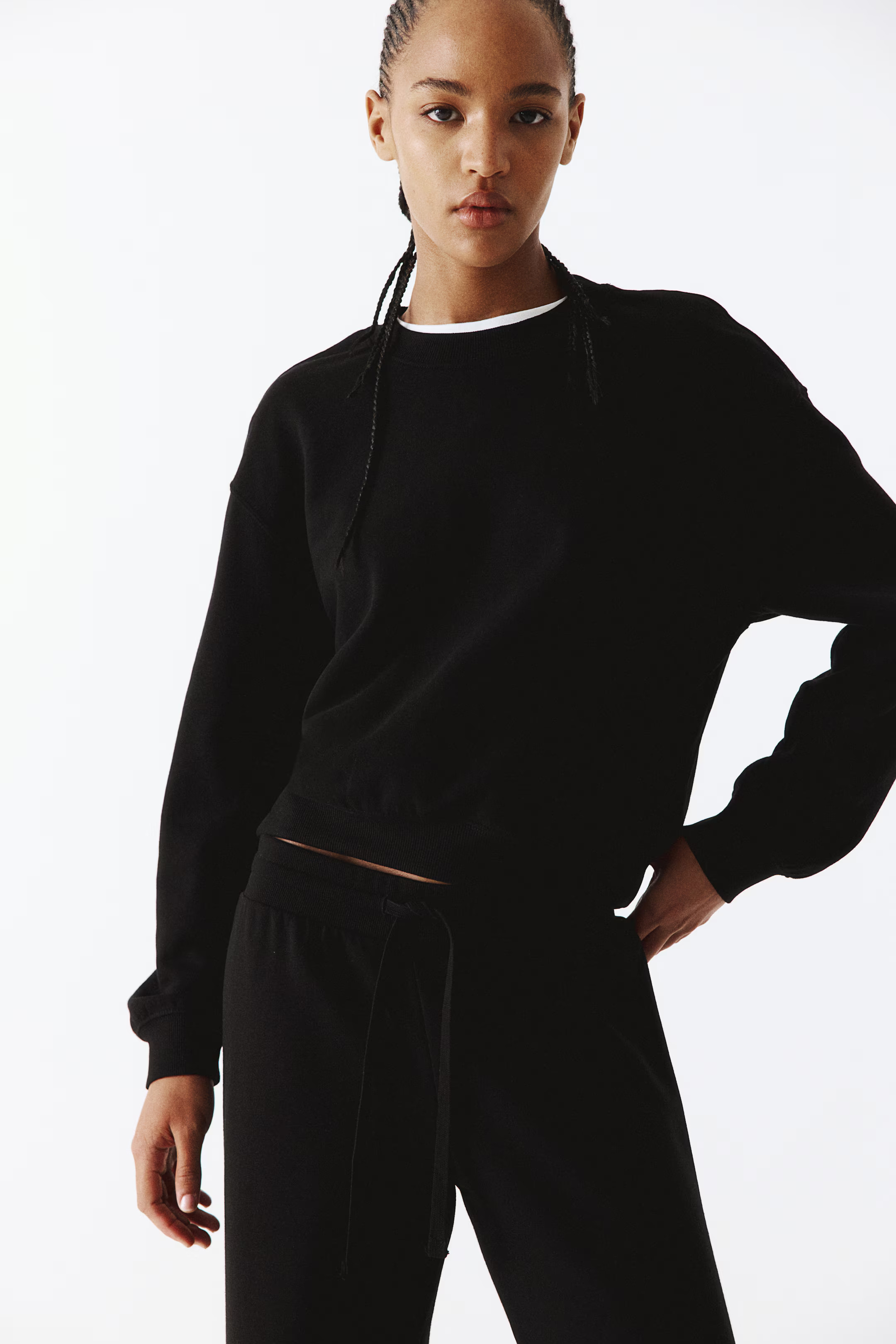2-piece Sweatsuit - Black - Ladies | H&M US | H&M (US + CA)