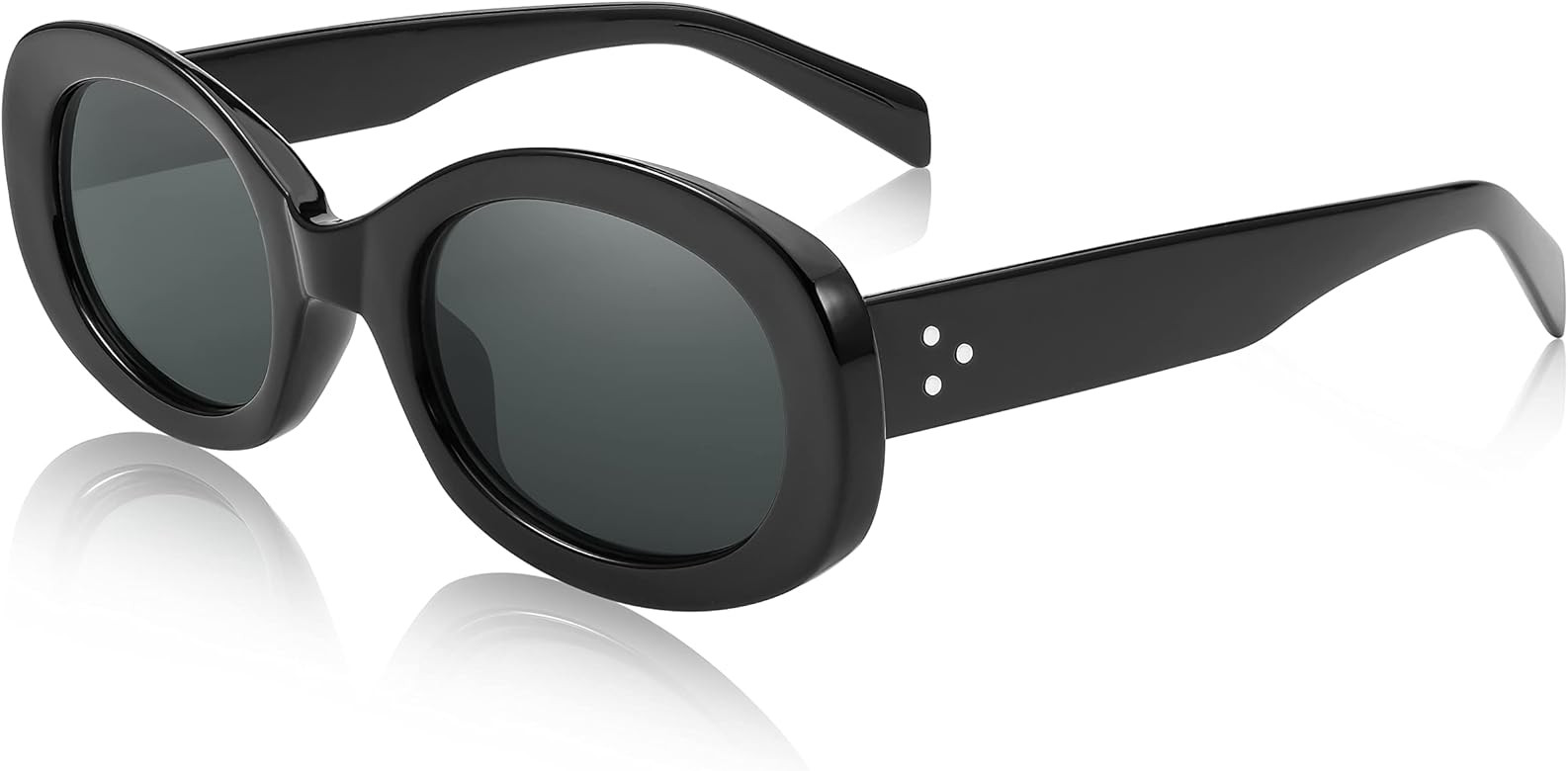 FEISEDY Retro Oval Clout Sunglasses Small Vintage 90's Style Chunky Round Sun Glasses B2312 | Amazon (US)