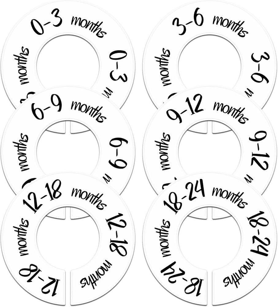 Pro Goleem Baby Closet Dividers Unisex Baby Closet Organizer for Nursery Baby Clothes Size Age Di... | Amazon (US)