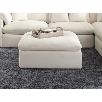 Hibba 117" Wide Symmetrical Modular Corner Sectional with Ottoman | Wayfair North America