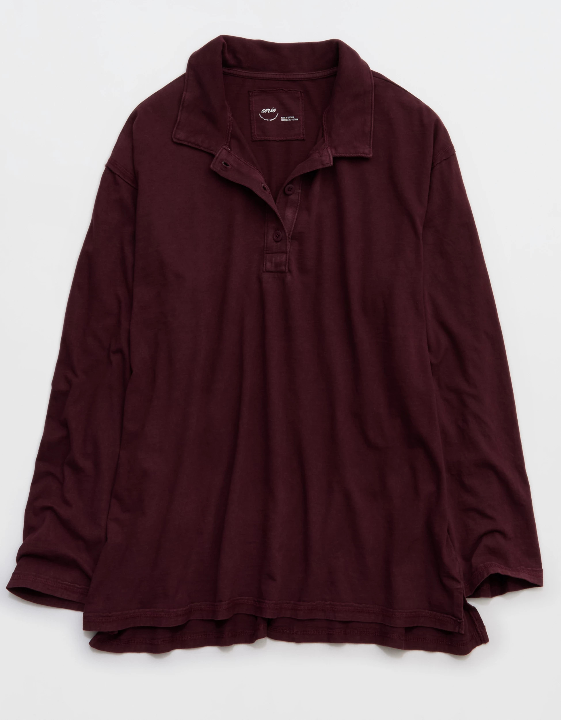 Aerie Cozy Polo Boyfriend T-Shirt | Aerie