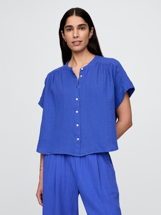 Cotton Gauze Dolman Shirt | Gap (US)