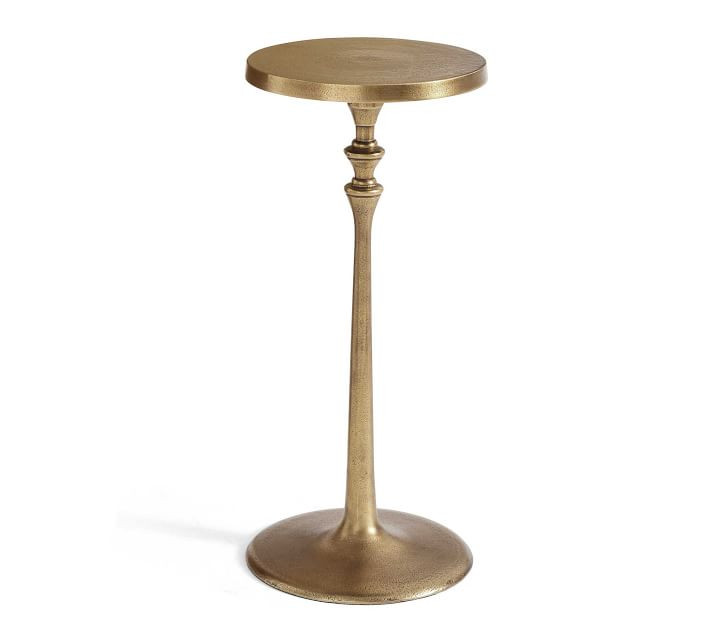 Round 9.5" Metal Cocktail Table | Pottery Barn (US)