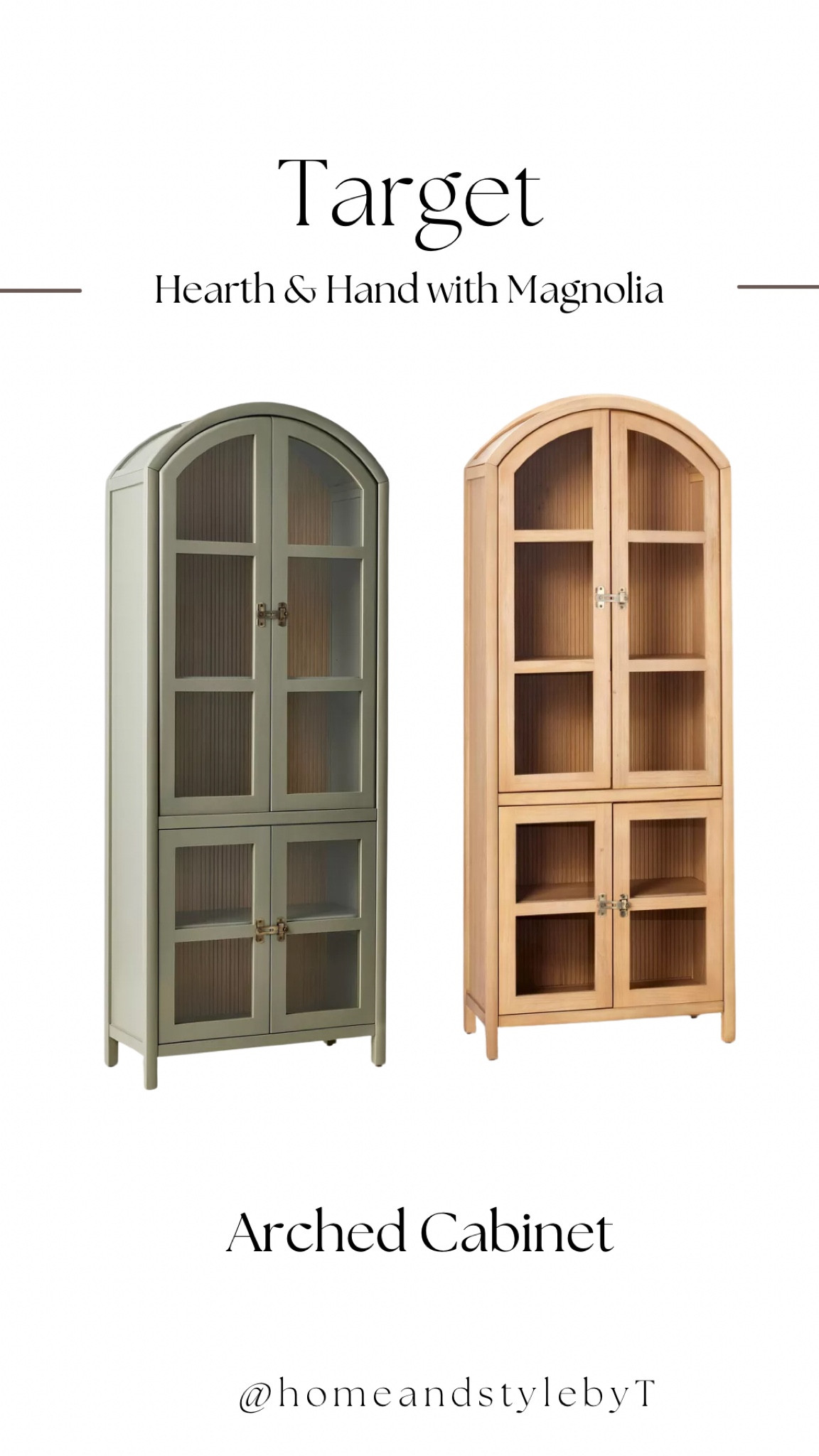 New arched cabinets look for less 
