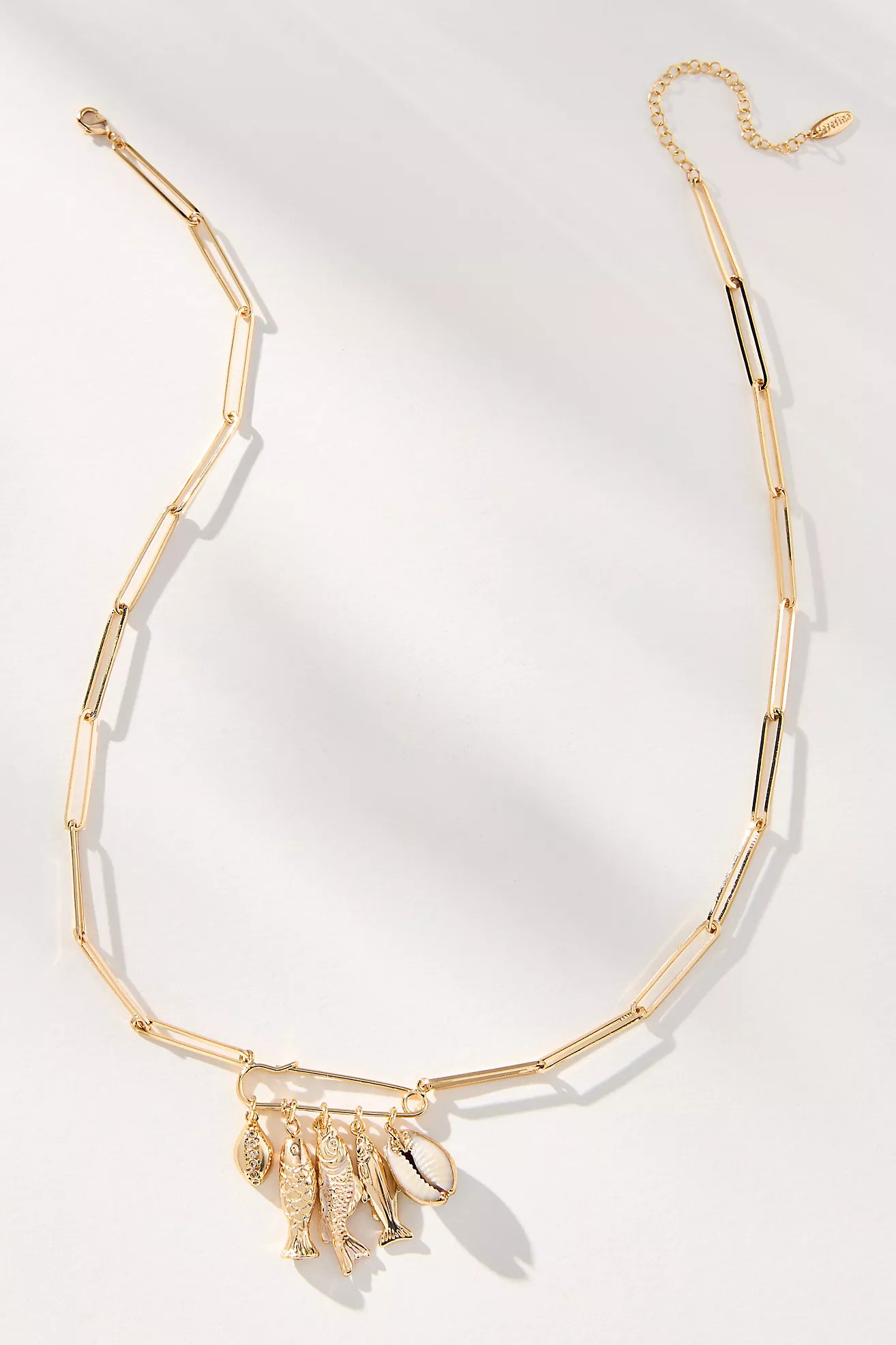 Summer Icon Bar Charm Paperclip Necklace | Anthropologie (US)