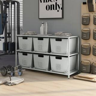 Furniture of America Becca White Organizer with 6-Storage Bins IDF-AC523WH - The Home Depot | The Home Depot