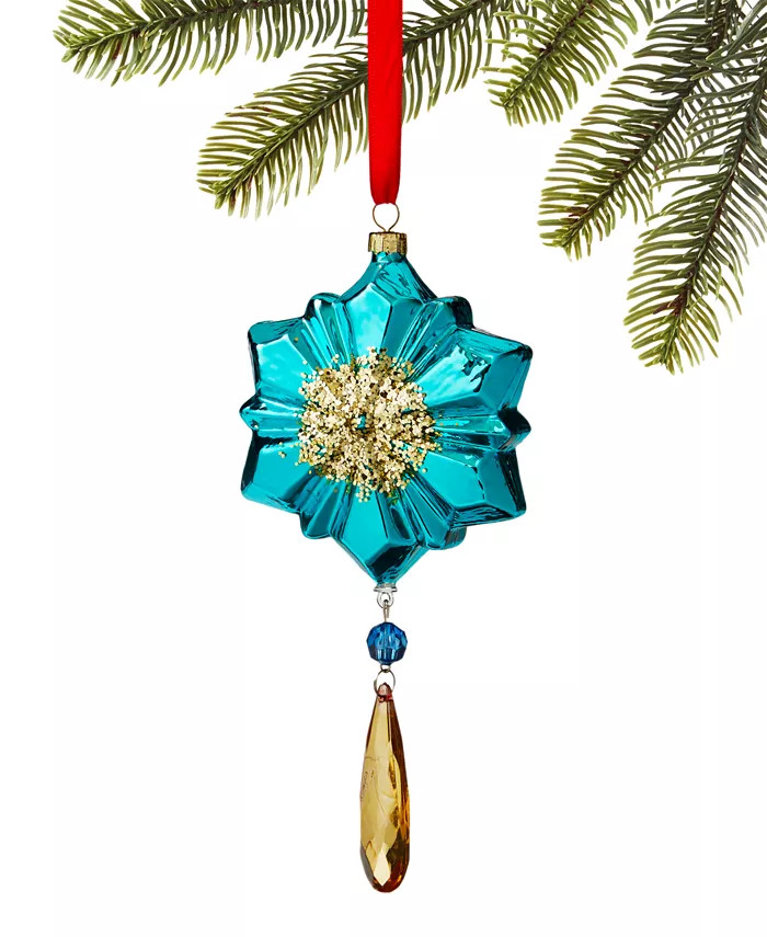 Holiday Lane
          
        
  
      
          Patina Teal and Gold Snowflake Ornament, Cre... | Macy's