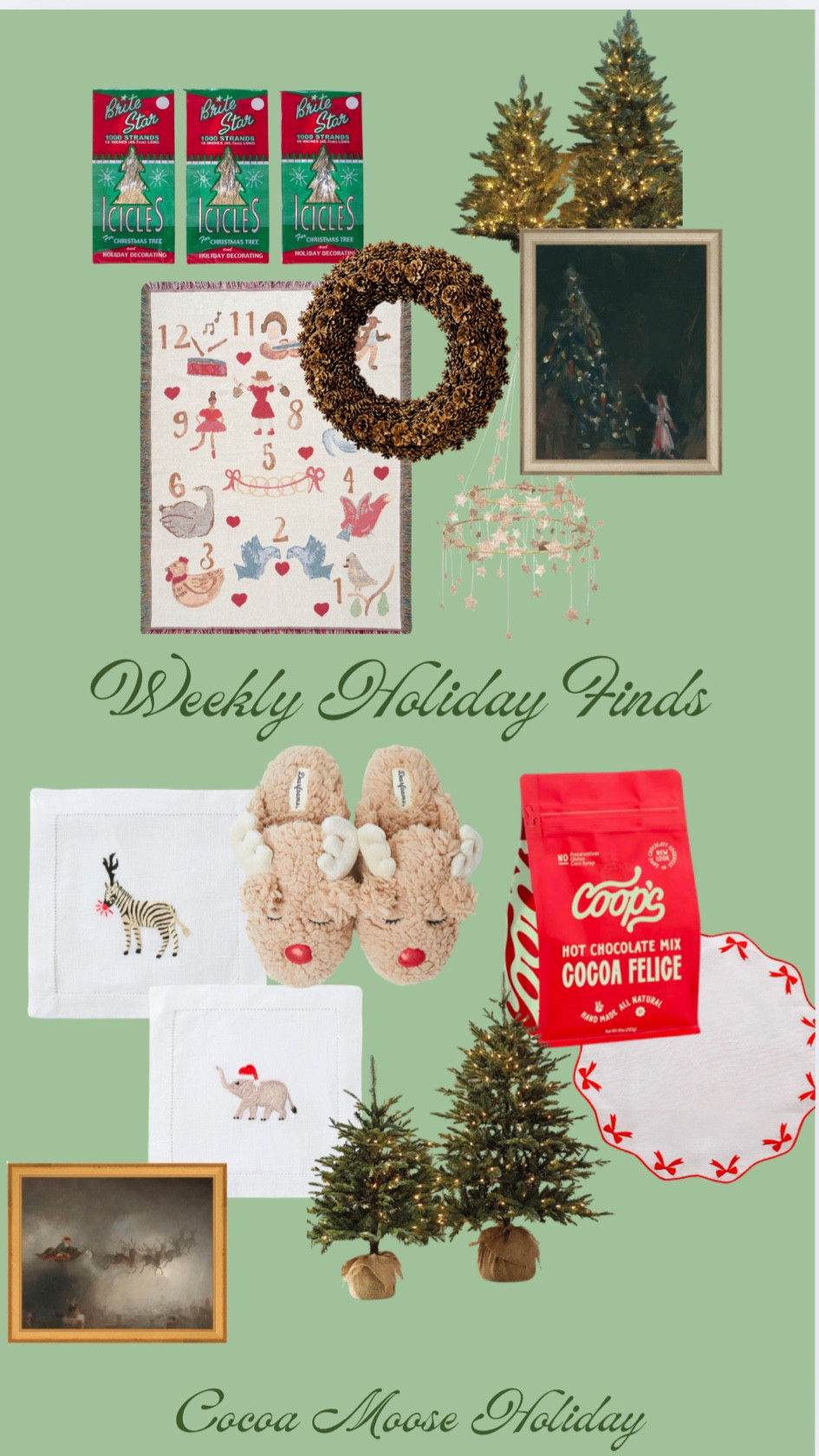 Weekly Holiday Christmas finds I’m loving. Christmas decor, Christmas decorations, NYE, Christmas artwork, Christmas art print, hot chocolate, holiday party, holiday napkins, holiday blankets, Christmas greenery, Christmas pinecone wreath 

#LTKHome #LTKHoliday #LTKSeasonal