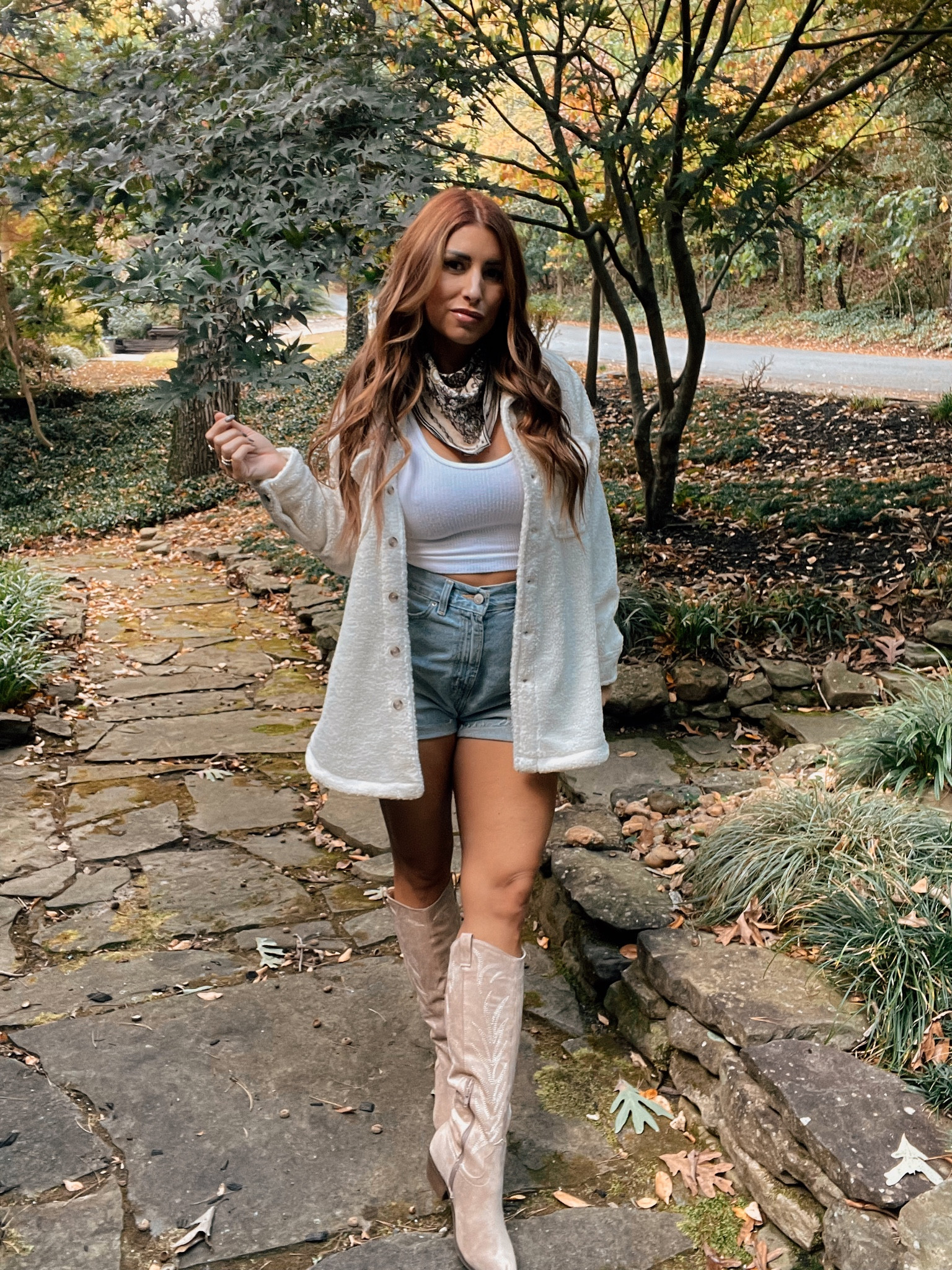 Cozy fall fit, Target shacket, Target cowboy boots  

#LTKunder50 #LTKshoecrush #LTKSeasonal