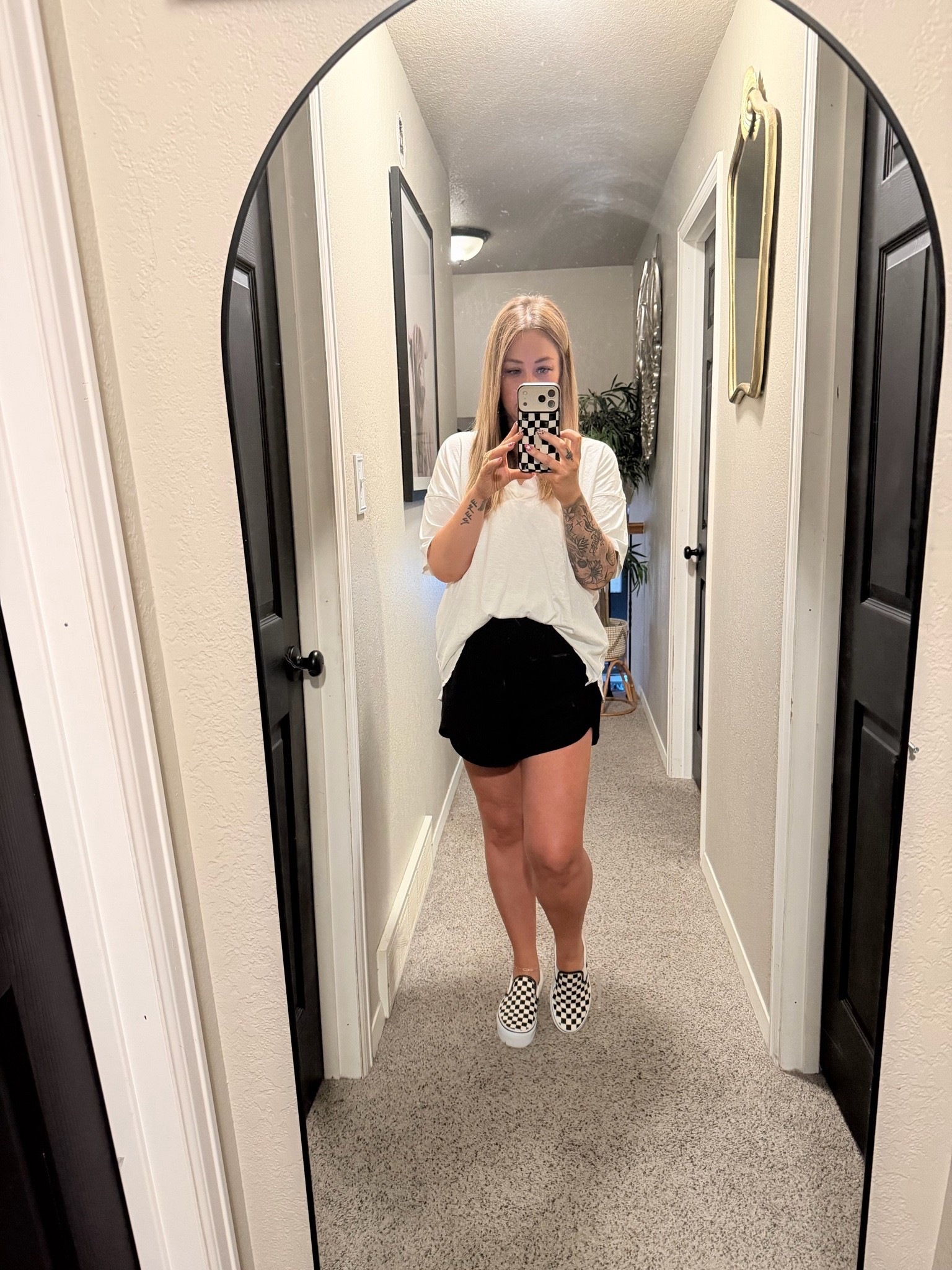 Simple & cool for the summer! White tee - Aerie, Shorts - Target, Shoes - Journeys

#LTKdayinmylife #LTKOver40 #LTKootd