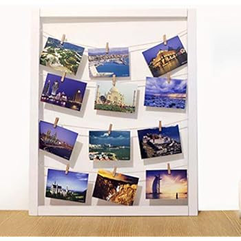 Ray & Chow White 22.4x28 inch Photo Clip Board Hanging Display- Wood Wall Picture Frame Collage B... | Amazon (US)