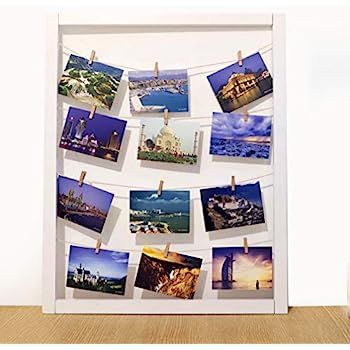 Ray & Chow White 22.4x28 inch Photo Clip Board Hanging Display- Wood Wall Picture Frame Collage B... | Amazon (US)