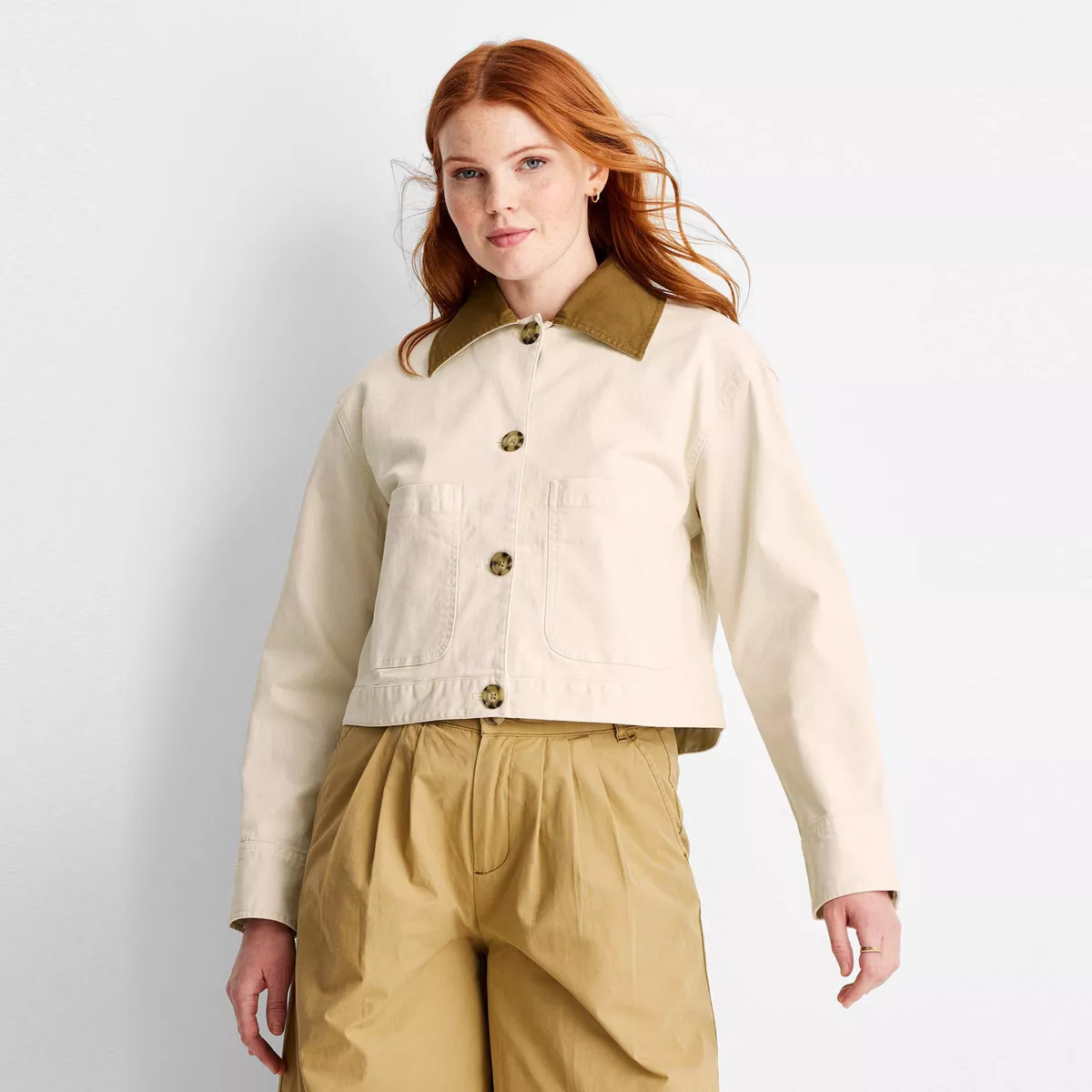 Women's Cropped Chore Jacket - Future Collective | Target
