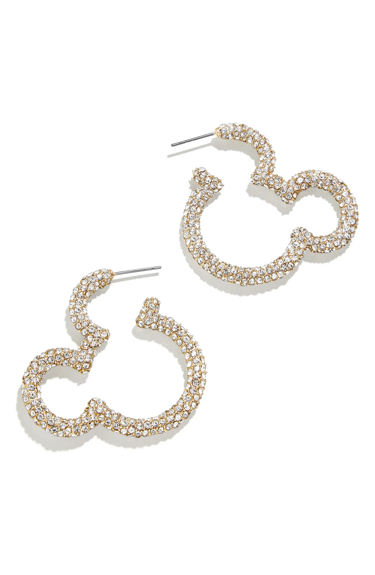x Disney Mickey Crystal Hoop Earrings | Nordstrom