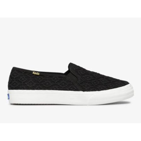 Keds Double Decker Crochet Slip On Sneaker Women Black | Walmart (US)
