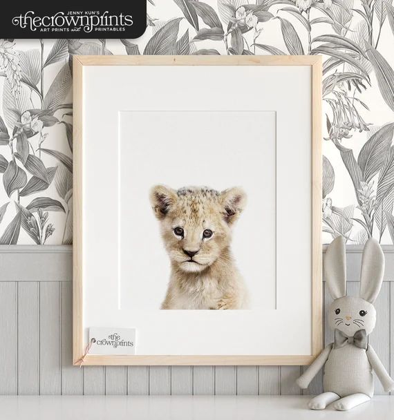 Lion Print Safari Animal Prints PRINTABLE Nursery Art Lion | Etsy | Etsy (US)