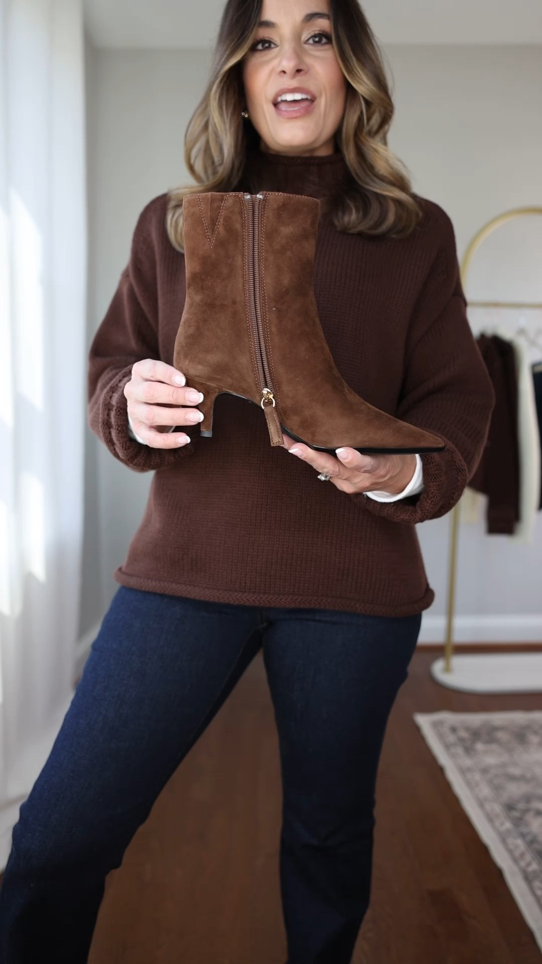 Three petite-friendly chocolate brown outfits from @jcrew that are perfect for fall #ad #injcrew

Sizing

Outfit 1
Bootcut Jeans: Petite 24 in Resin Rinse - true to size | 10.25” rise | 30” inseam in petite
Rollneck Sweater: XXS - oversized fit
Boots: true to size

Outfit 2
Bootcut Jeans: Petite 24 in Resin Rinse - true to size | 10.25” rise | 30” inseam in petite
Crewneck Sweater: XXS - recommend a size up 
Boiled Wool Lady Jacket: XXS 
Boots: true to size
Belt: XS

Outfit 3
Cropped Barn Jacket in Corduroy: XXS - oversized fit
Crewneck Sweater: XXS - recommend a size up 
Denim Trouser Jeans: Petite 24 in Rinse Wash - true to size | 10” rise | 29” inseam in petite 



#LTKPetite