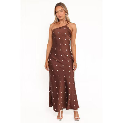 Anika Maxi Dress - Brown Polka Dot S | Target