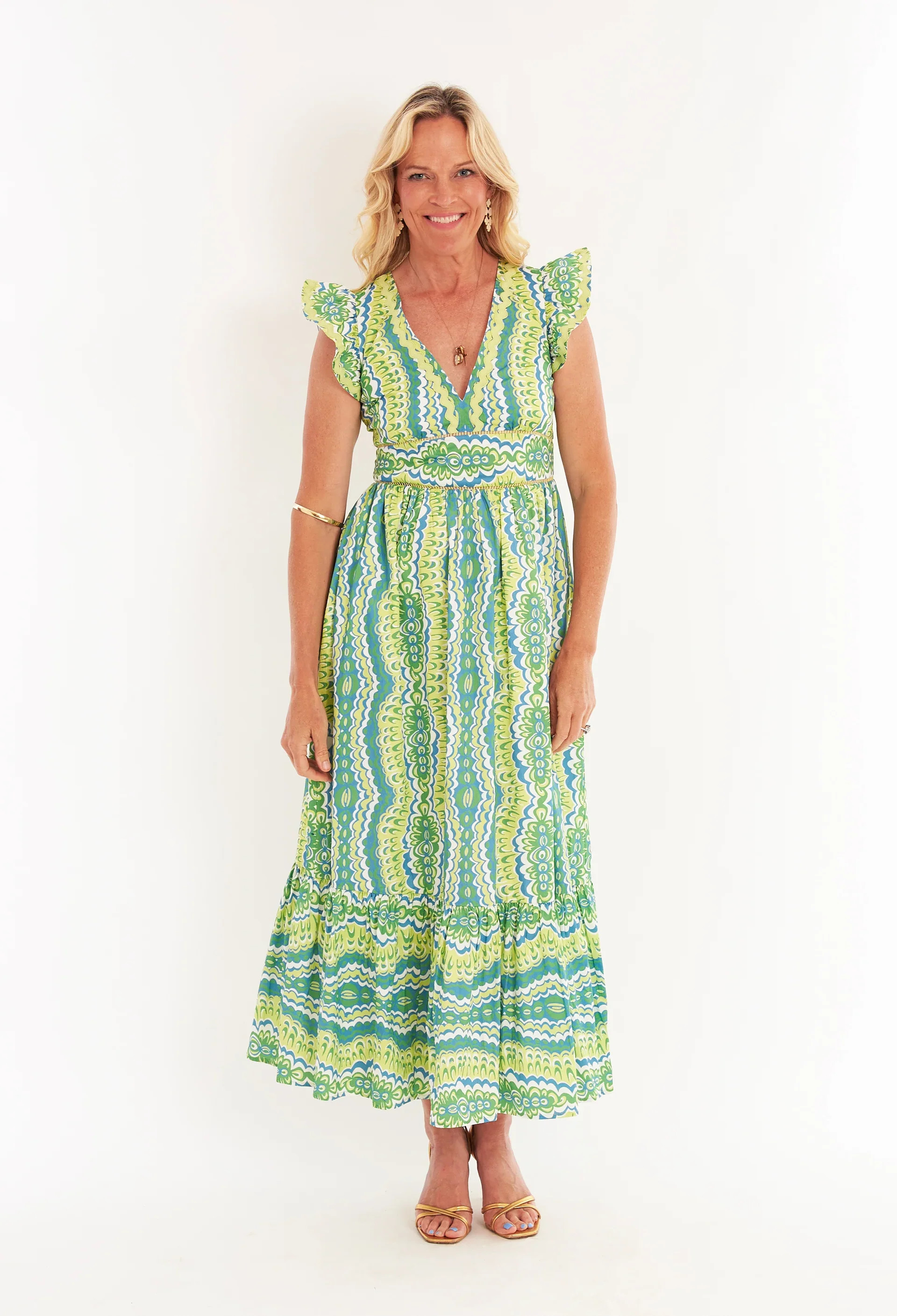 Henning Dress in Marble Limeade | Beau & Ro