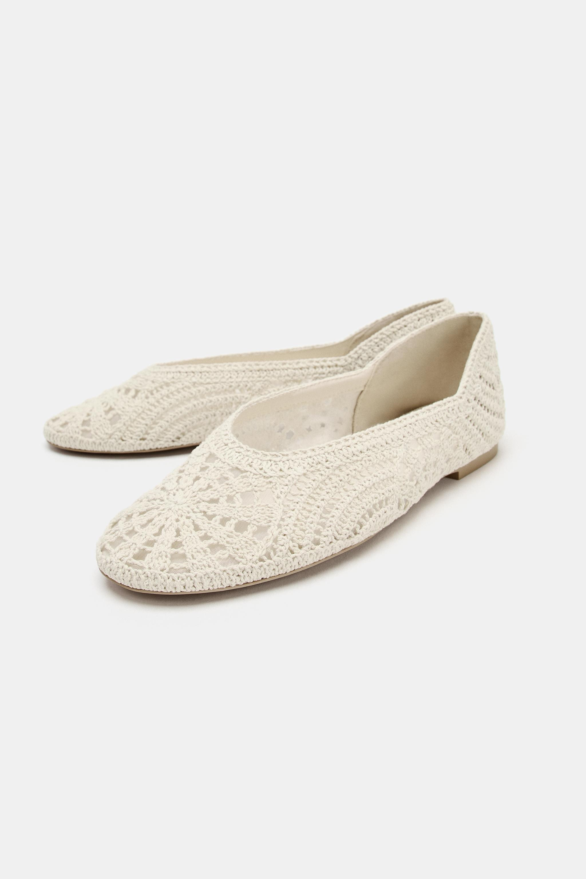CROCHET BALLET FLATS | Zara US