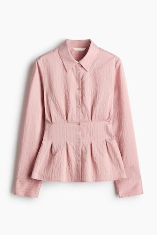 H & M - Defined-Waist Shirt - Pink | H&M (US + CA)