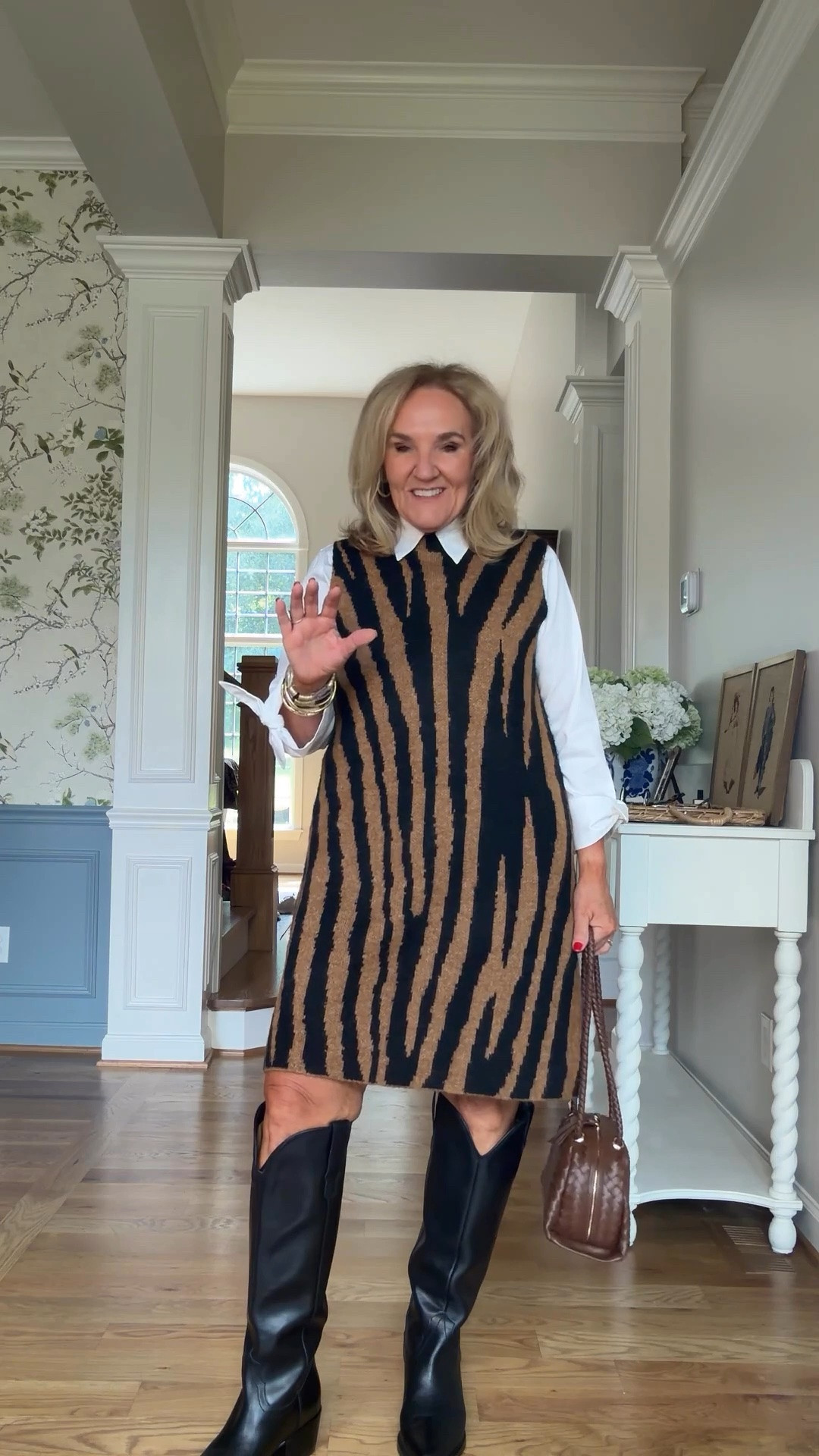 Use code NANETTE15 and get 15% off your 1st order at Avara

This is such a fun way to wear a shirt dress, and I really like the bold pattern with the tall boots. I’m wearing a medium, and the little white collar peeking out gives the whole outfit a bit of personality.

#LTKdayinmylife #LTKgrwm #LTKootd