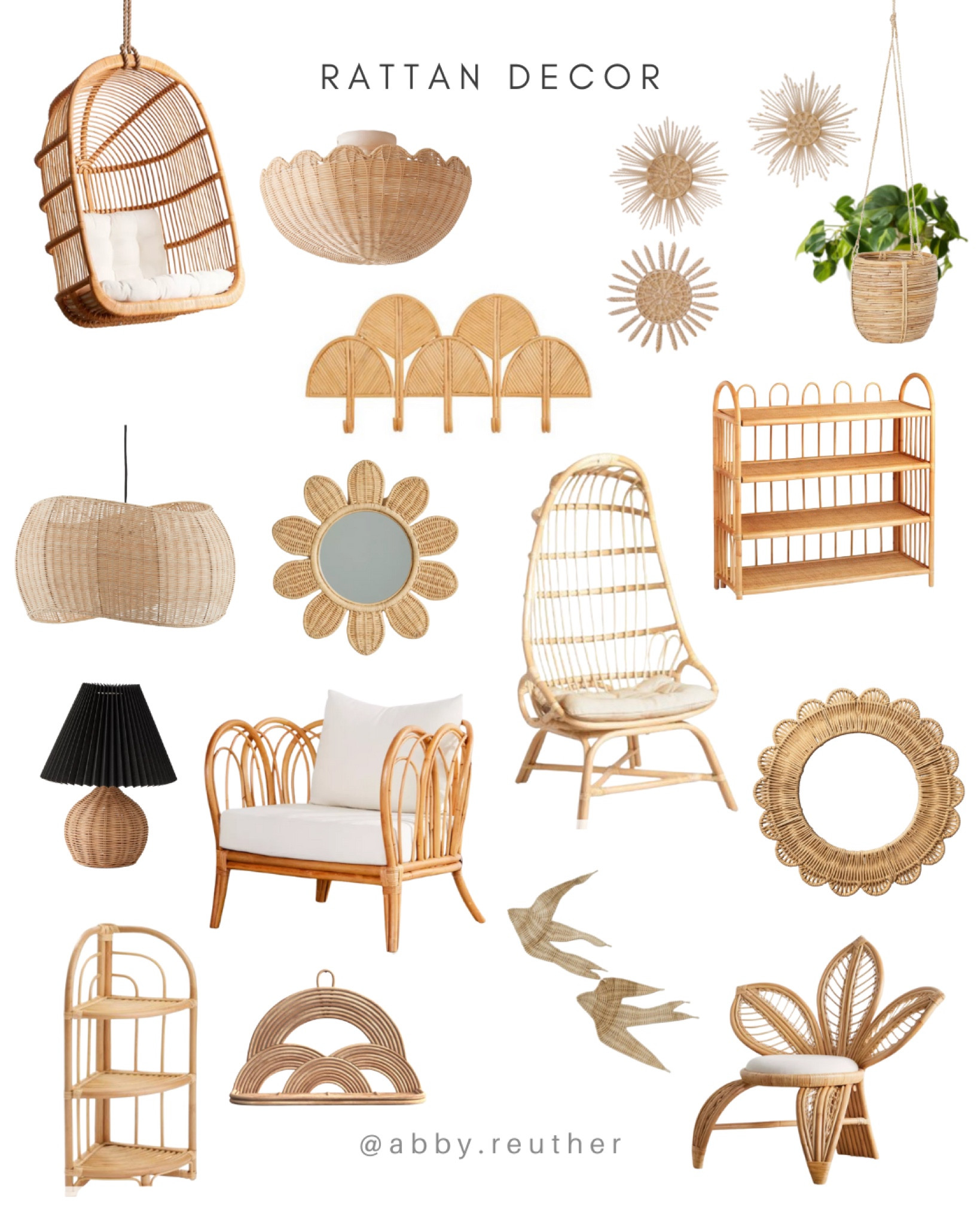 Rattan decor, home decor, kids decor, rattan furniture, rattan chair, hanging chair, mirror, accent chair, ceiling light, lamp, hanging planter

#LTKhome #LTKkids #LTKfamily