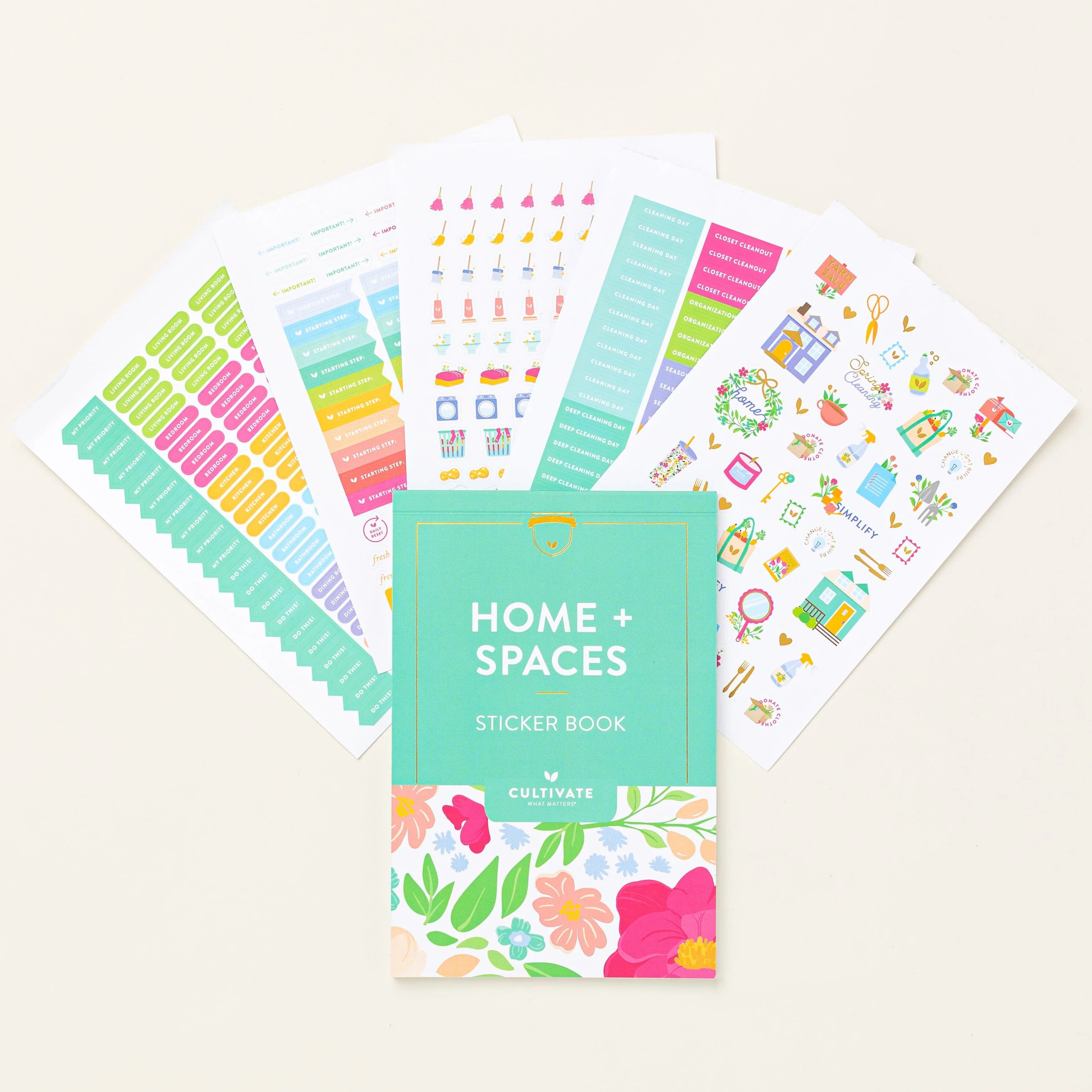 Home & Spaces Sticker Book | Cultivate What Matters