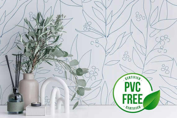 Blue Floral Nursery Wallpaper  Removable Peel and Stick - Etsy | Etsy (US)