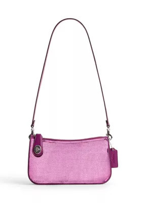 COACH Penn Shoulder Bag with Sequins, Magenta | Belk
