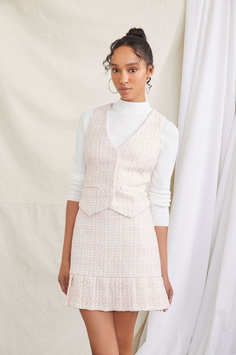 Tweed Drop-Waist Mini Skirt | Forever 21 (US)