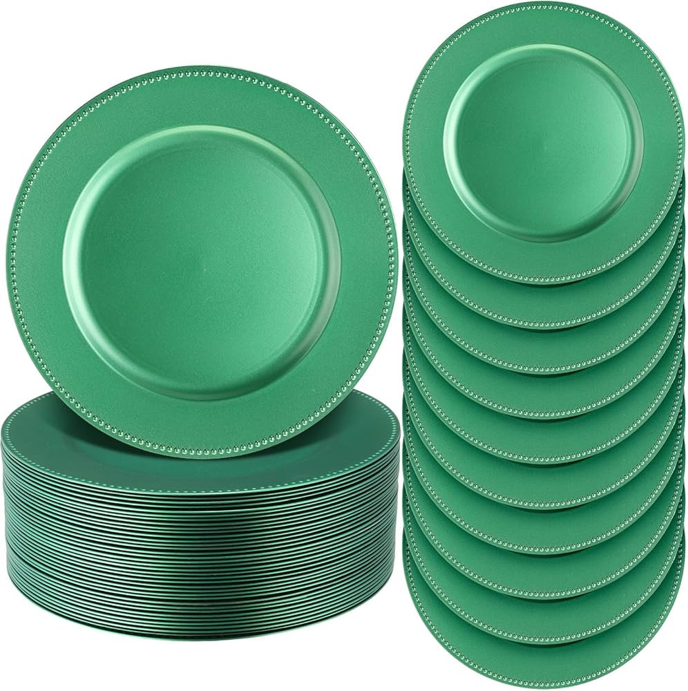 Jinei 36 Pack Beaded Charger Plates 13 Inch Round Charger Plates Vintage Table Decoration Reusabl... | Amazon (CA)