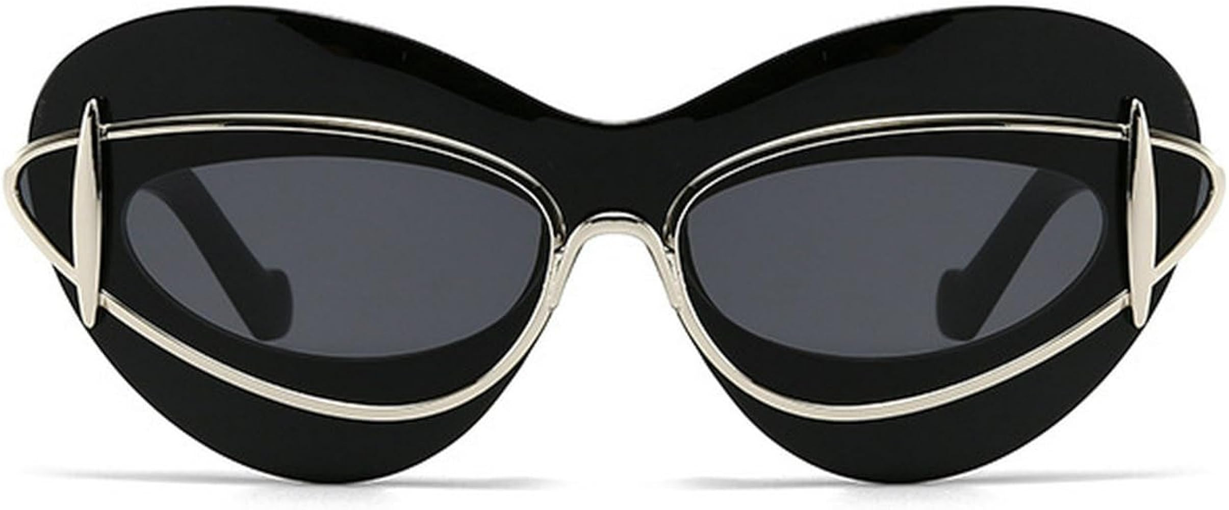 laureles Fashion Lips Cat Eye Sunglasses for Women Vintage Y2K Sun Glasses Ladies Gradient Black ... | Amazon (US)