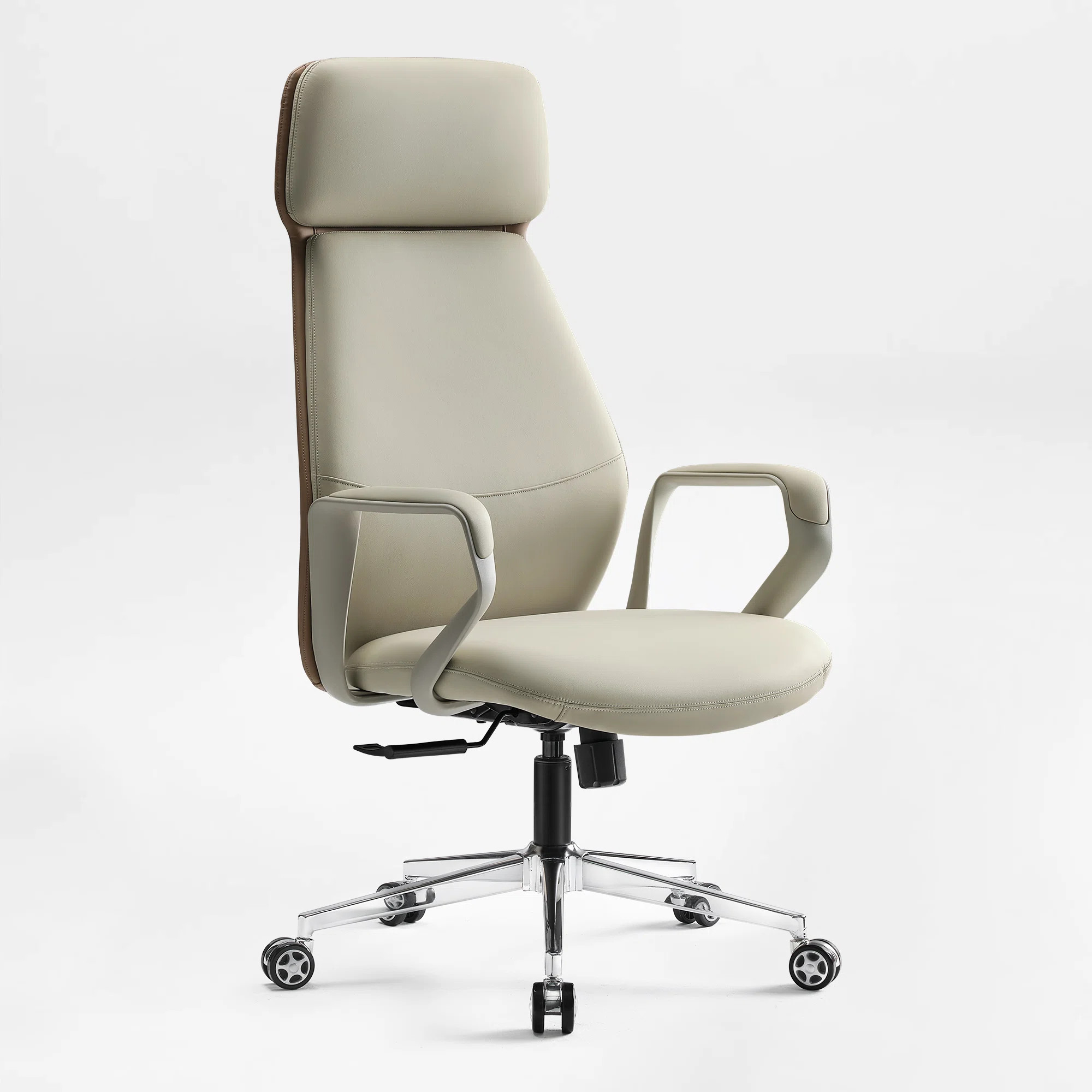 Modern Ergonomic Faux Leather Tilt-adjustable office chair with headrest | Wayfair North America