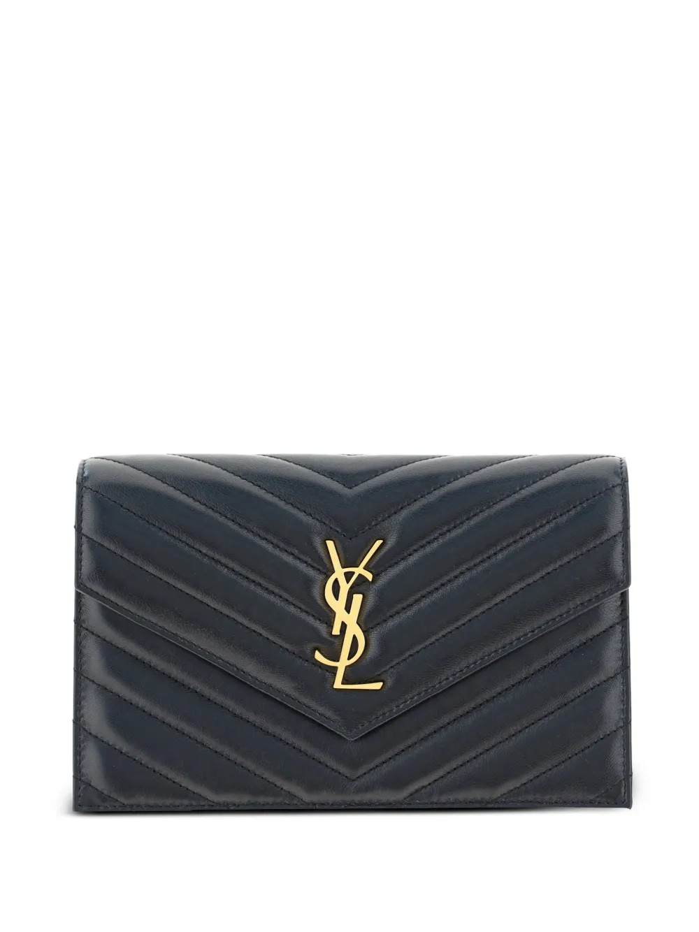 Saint Laurent envelope chain wallet - Black | Farfetch Global