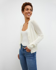 Rory Cardigan - Silk Jersey :: Cream | MM LaFleur