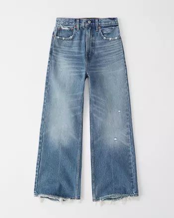 Ultra High Rise Cropped Wide-Leg Jeans | Abercrombie & Fitch US & UK