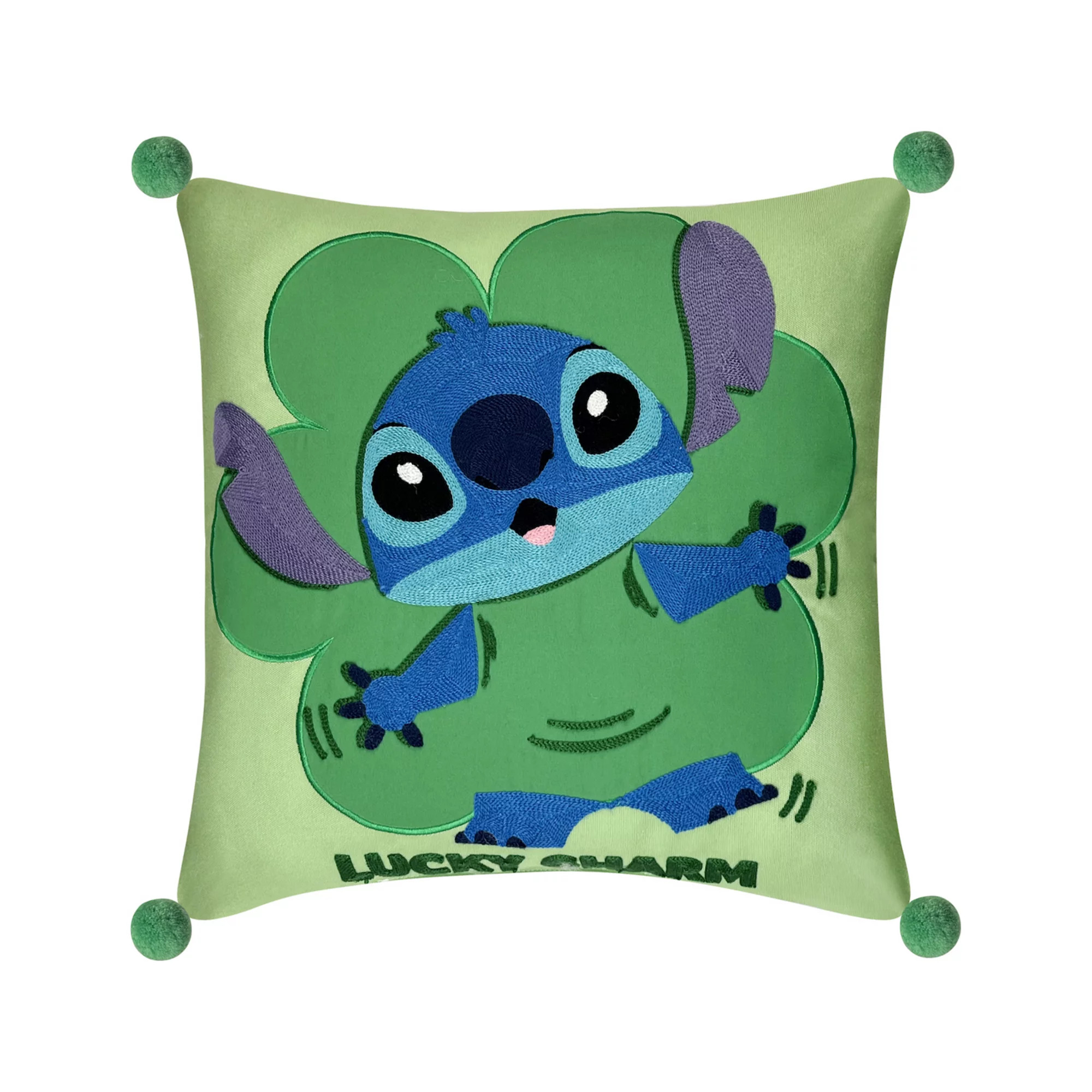 Celebrate Together™ Disney's Stitch St. Patrick's Day Lucky Charm Shamrock Decorative Throw Pil... | Kohl's
