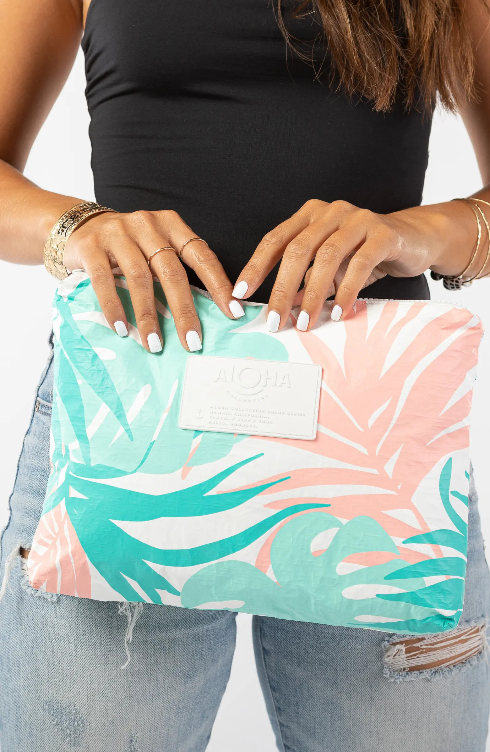 Aloha Collection Mid Tropics Water Resistant Tyvek® Zip Pouch | Nordstrom | Nordstrom