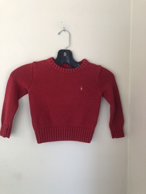 Ralph Lauren Cotton Long Sleeved Childs 3T Red Crewneck Sweater  | eBay | eBay US