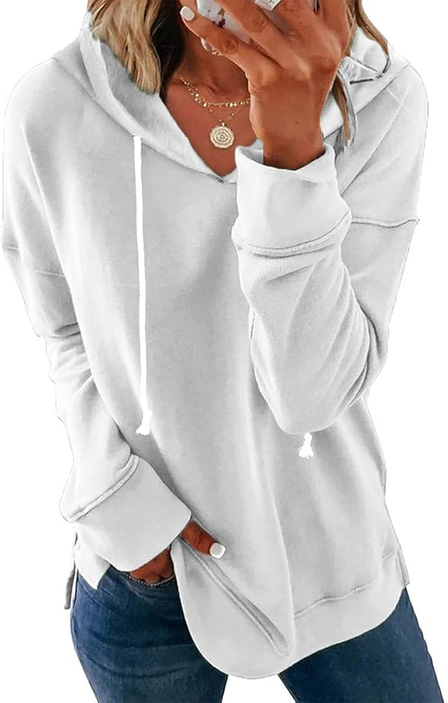 Syellowafter Women Casual Hoodie Long Sleeves Fashion Pullover Loose Fit Tunic Winter Tops Comfy ... | Amazon (US)