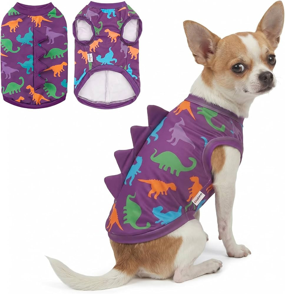 Dinosaur Costume UPF 50+ Sun Protection Dog Shirt - Sleeveless Cooling Vest for Small Dogs Boy, Q... | Amazon (US)