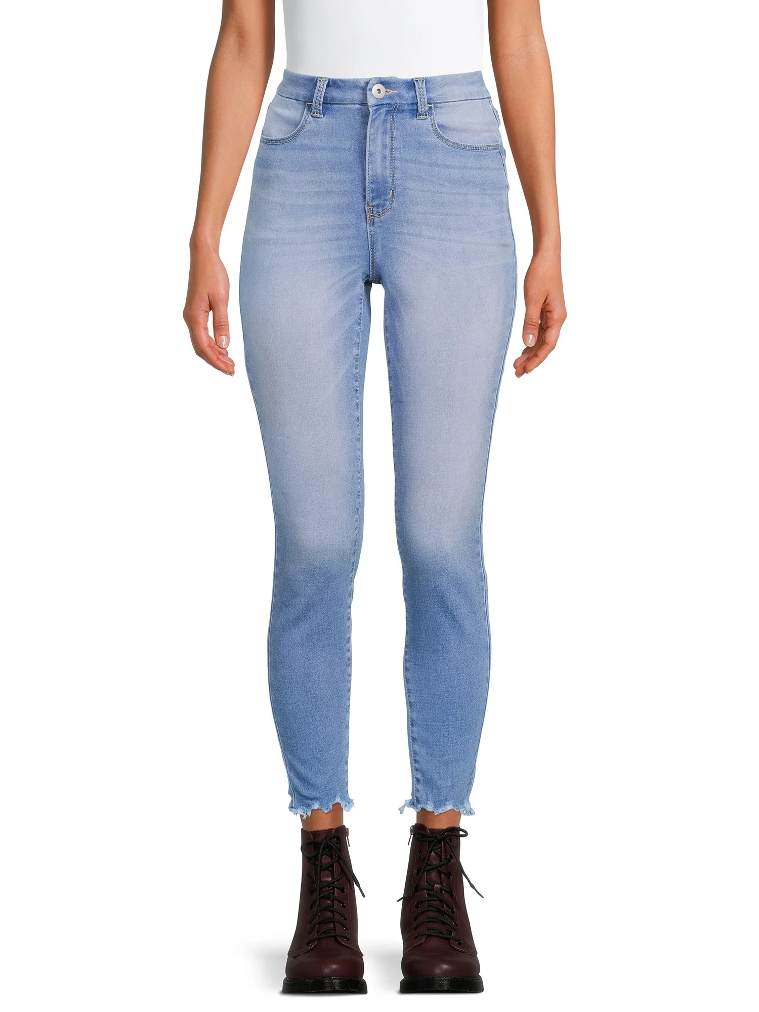 No Boundaries Junior's Cozy Curvy Denim Jeggings | Walmart (US)