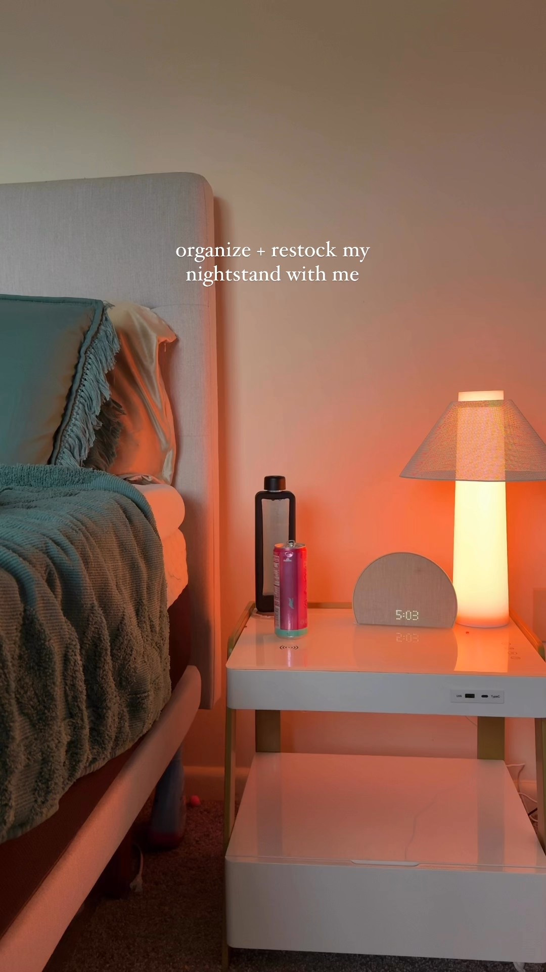 organize and restock my nightstand with me 
#nightstand #restock #nightstandorganization #bedroom 

#LTKHome #LTKSaleAlert #LTKBeauty