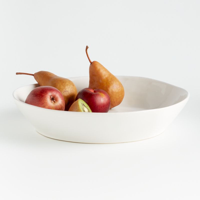 Marin White Centerpiece Bowl + Reviews | Crate & Barrel | Crate & Barrel