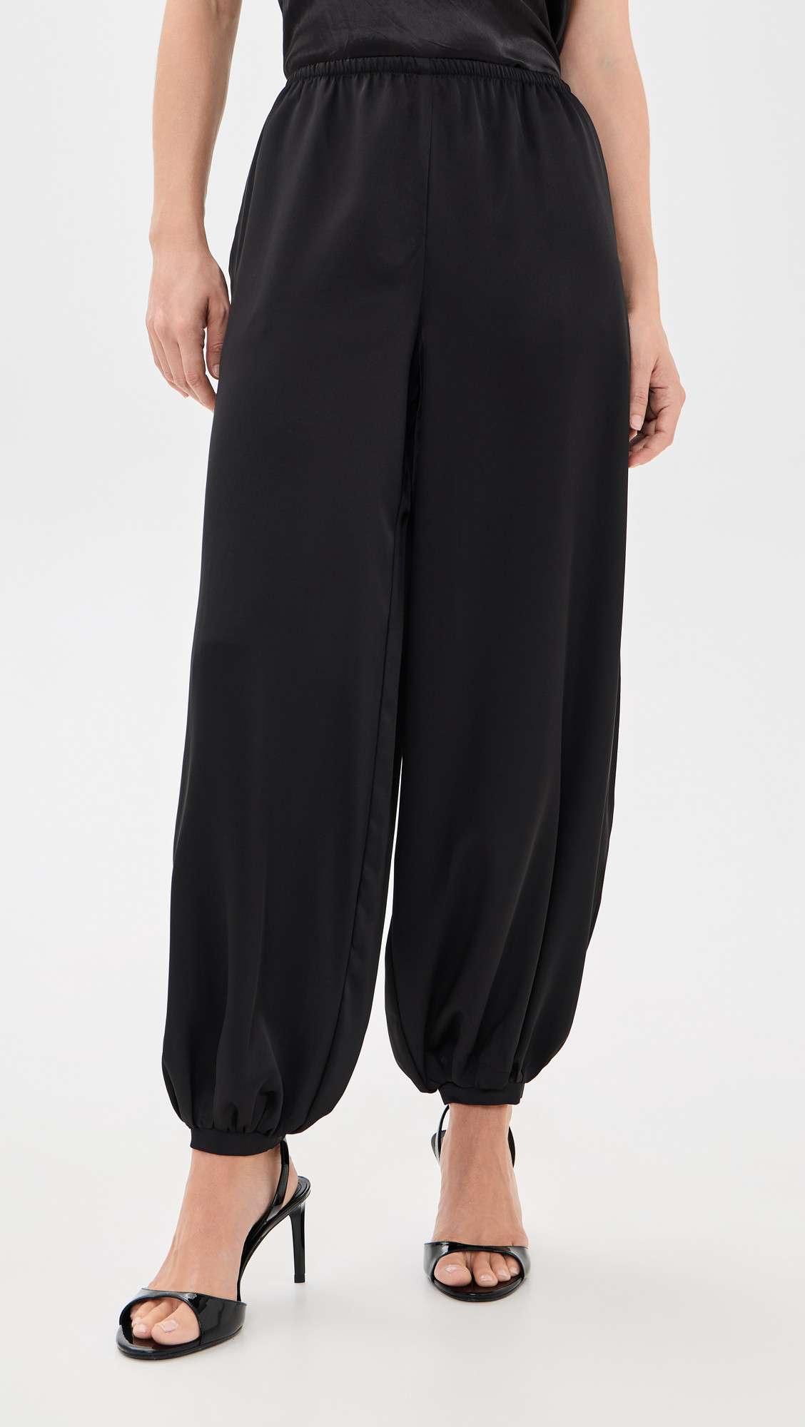 Aven Satin Petite Pants - Black | Shopbop