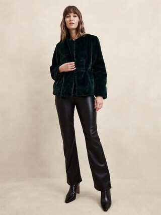 Faux Fur Tie-Waist Jacket | Banana Republic Factory